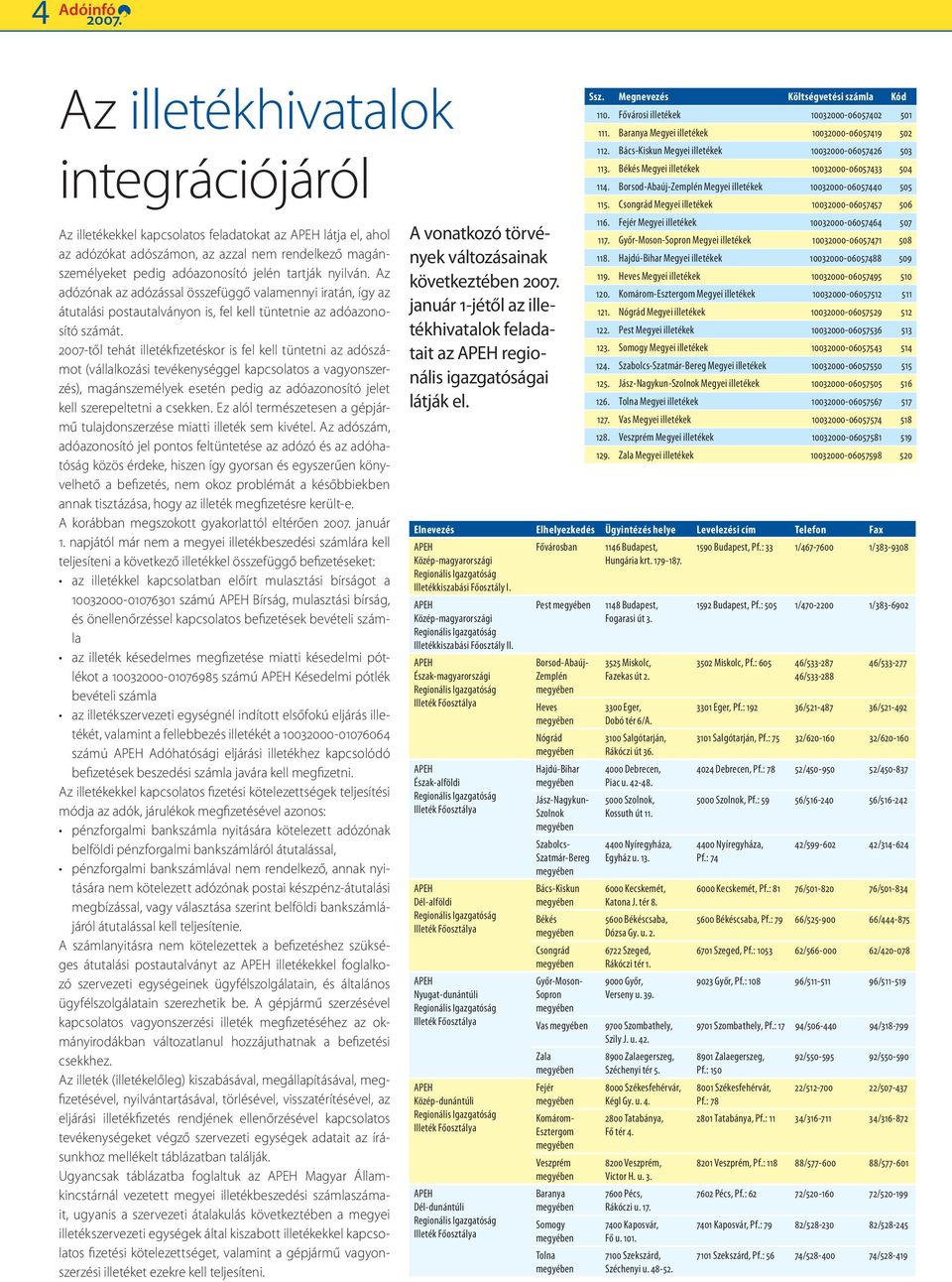 2007-től tehát illetékfizetéskor is fel kell tüntetni az adószámot (vállalkozási tevékenységgel kapcsolatos a vagyonszerzés), magánszemélyek esetén pedig az adóazonosító jelet kell szerepeltetni a