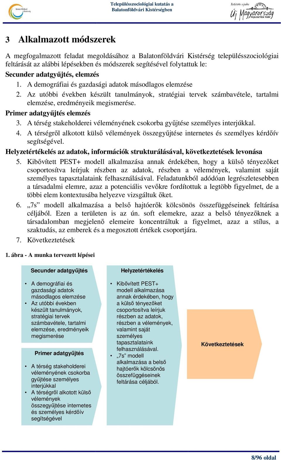 Primer adatgyőjtés elemzés 3. A térség stakeholderei véleményének csokorba győjtése személyes interjúkkal. 4.