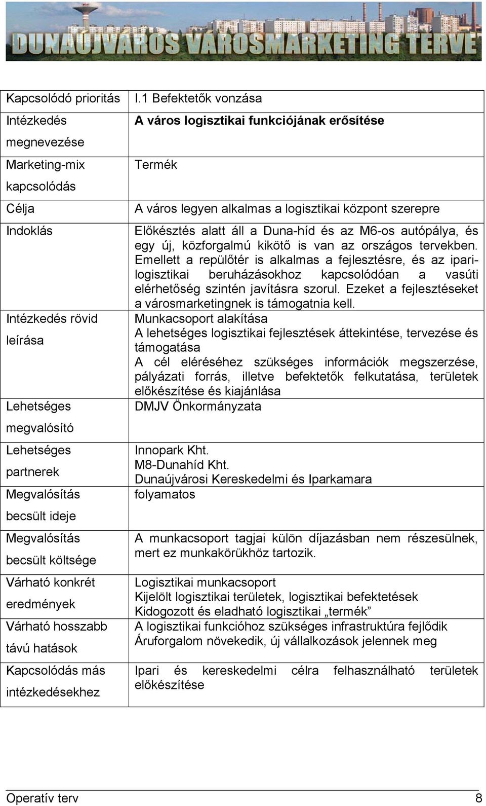 közforgalmú kikötő is van az országos tervekben. Emellett a repülőtér is alkalmas a fejlesztésre, és az iparilogisztikai beruházásokhoz kapcsolódóan a vasúti elérhetőség szintén javításra szorul.