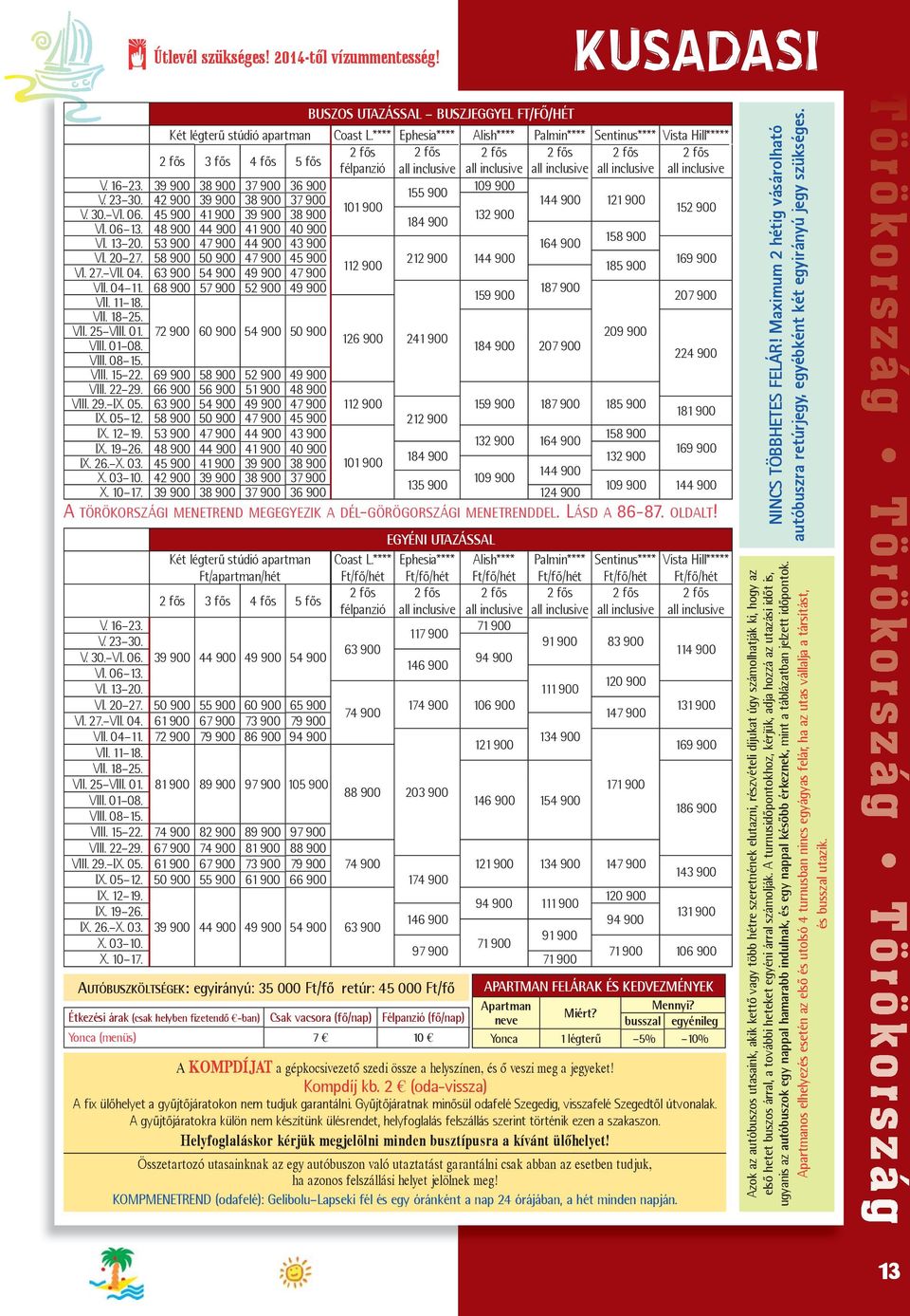 inclusive V. 16 23. 39 900 38 900 37 900 36 900 109 900 155 900 V. 23 30. 42 900 39 900 38 900 37 900 144 900 121 900 101 900 152 900 V. 30. VI. 06.