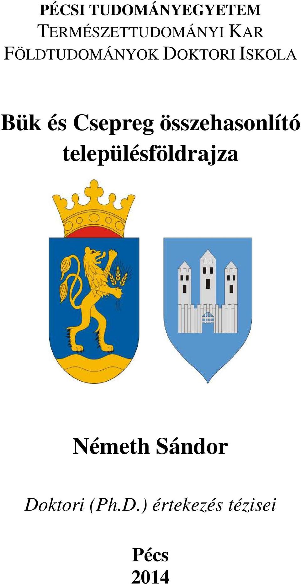 összehasonlító településföldrajza Németh