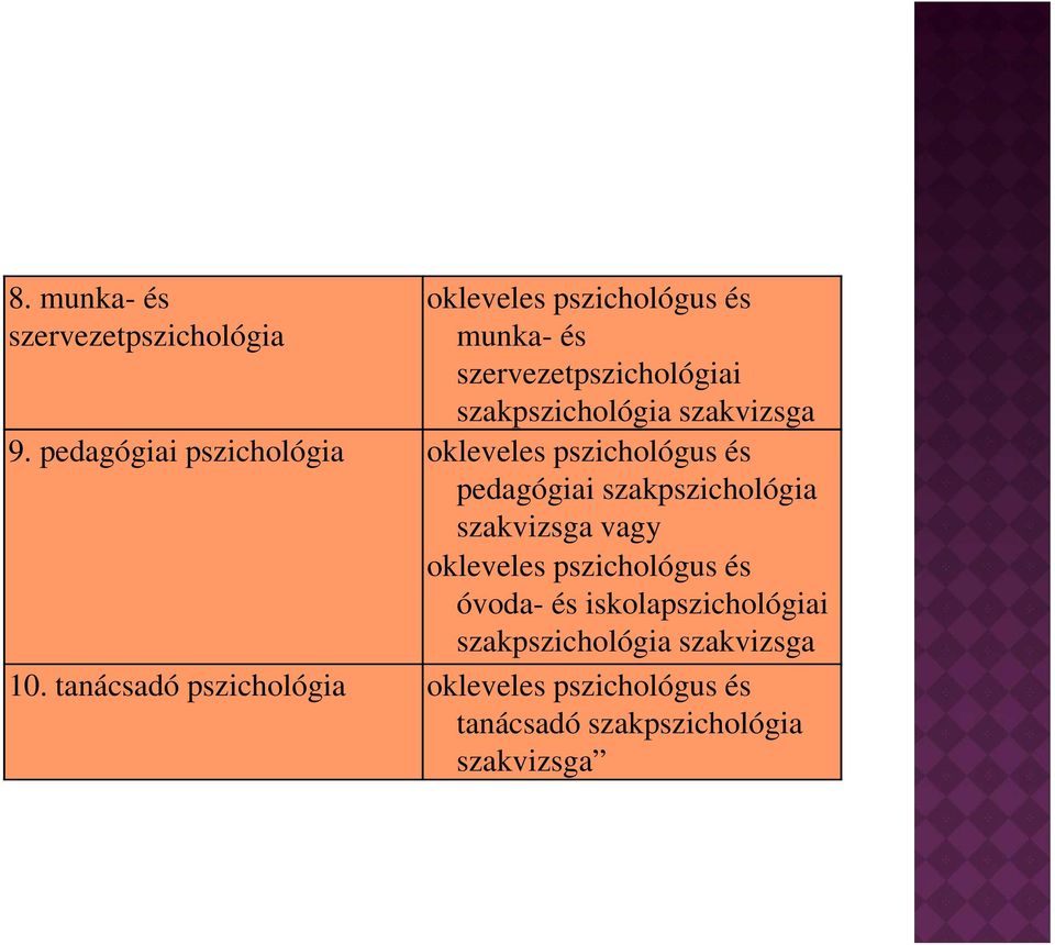 pedagógiai pszichológia okleveles pszichológus és pedagógiai szakpszichológia szakvizsga vagy