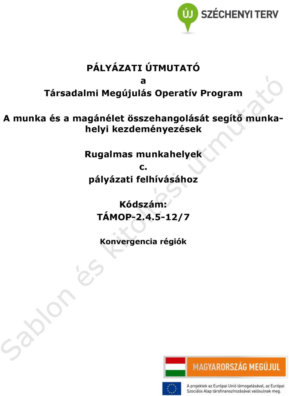 munkahelyi kezdeményezések Rugalmas munkahelyek c.