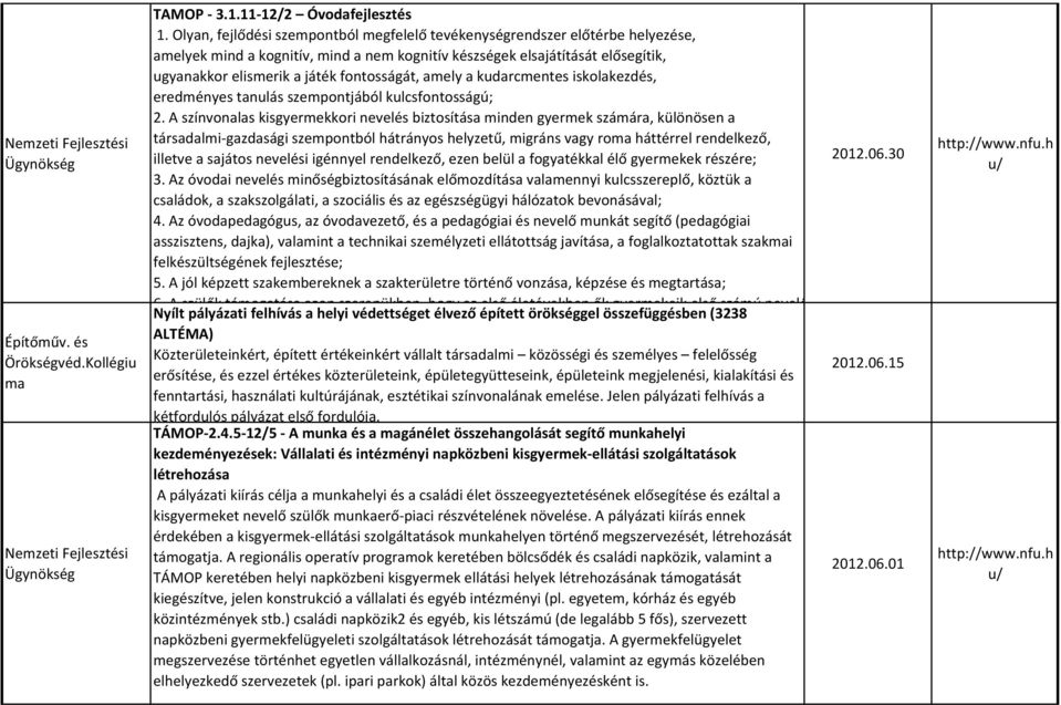 fontosságát, amely a kudarcmentes iskolakezdés, eredményes tanulás szempontjából kulcsfontosságú; 2.