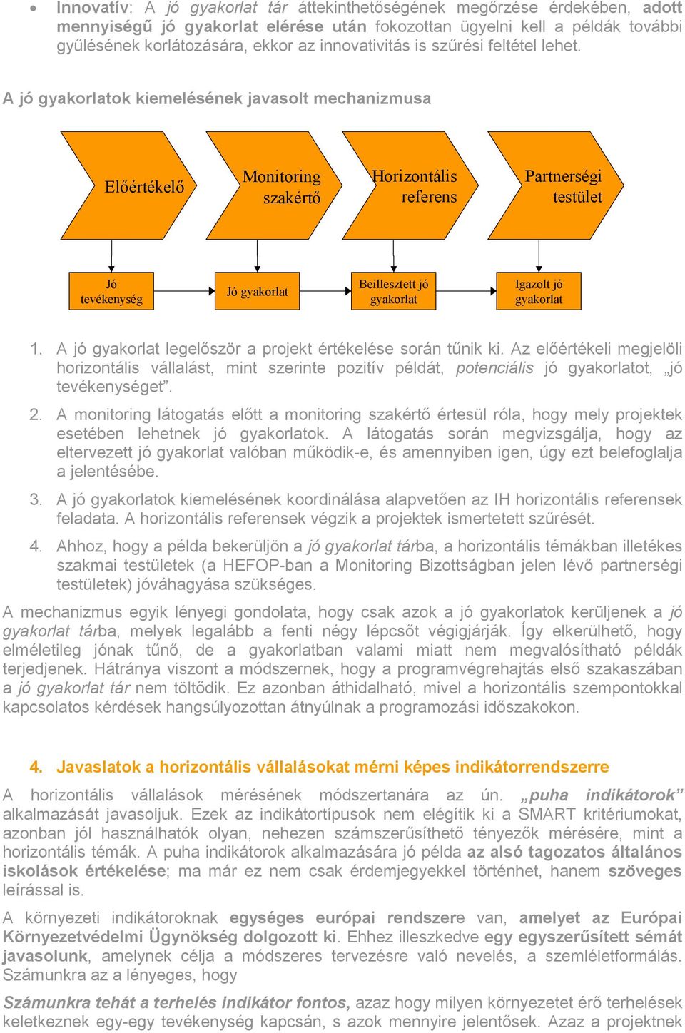 A jó gyakorlatok kiemelésének javasolt mechanizmusa Előértékelő Monitoring szakértő Horizontális referens Partnerségi testület Jó tevékenység Jó gyakorlat Beillesztett jó gyakorlat Igazolt jó