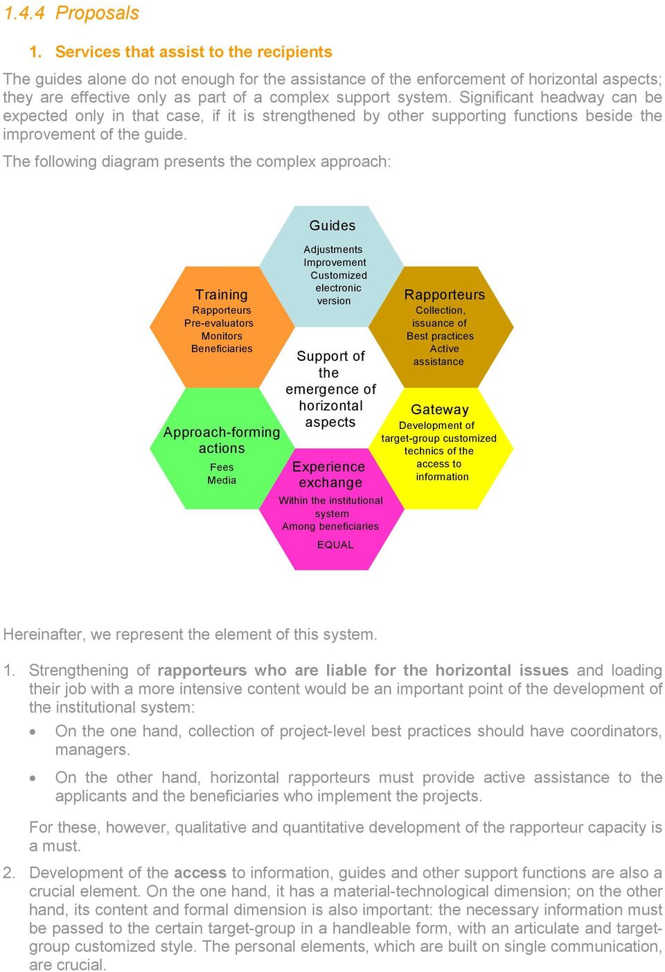 Significant headway can be expected only in that case, if it is strengthened by other supporting functions beside the improvement of the guide.