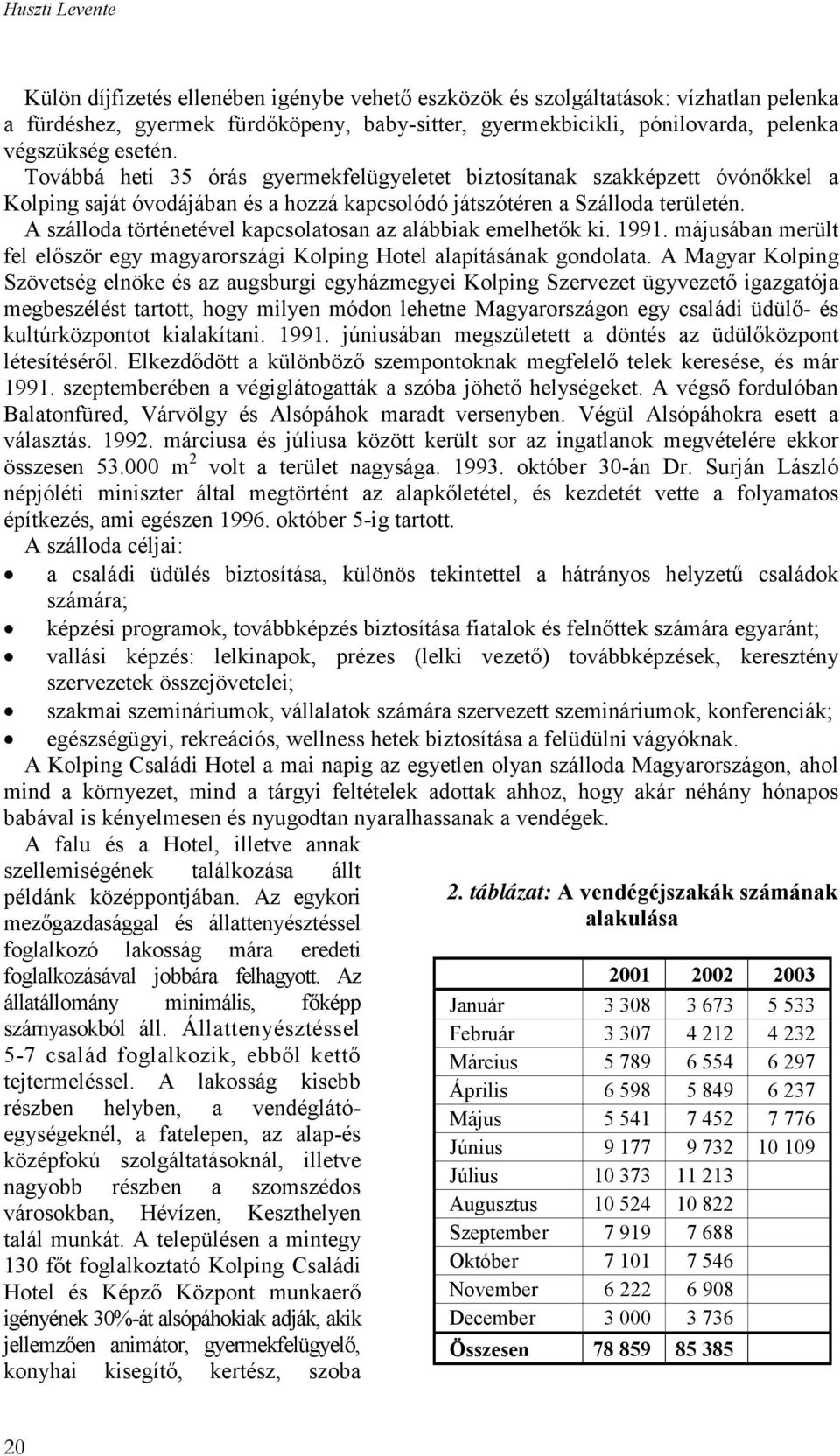 A szálloda történetével kapcsolatosan az alábbiak emelhetők ki. 1991. májusában merült fel először egy magyarországi Kolping Hotel alapításának gondolata.