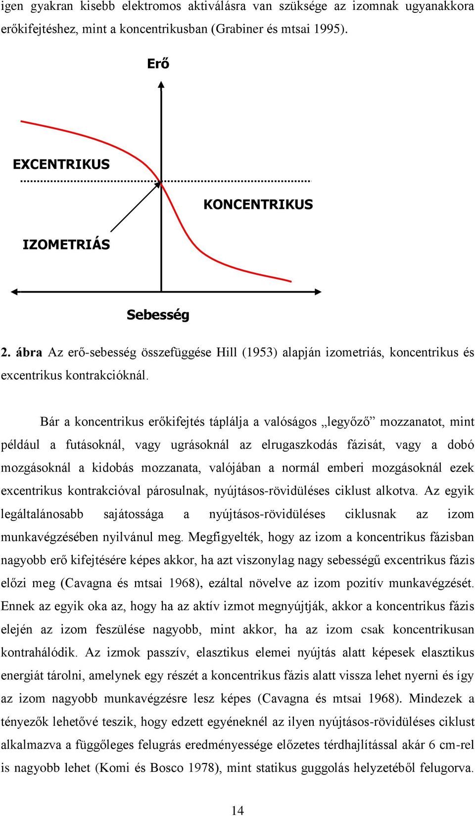 Bár a koncentrikus erőkifejtés táplálja a valóságos legyőző mozzanatot, mint például a futásoknál, vagy ugrásoknál az elrugaszkodás fázisát, vagy a dobó mozgásoknál a kidobás mozzanata, valójában a