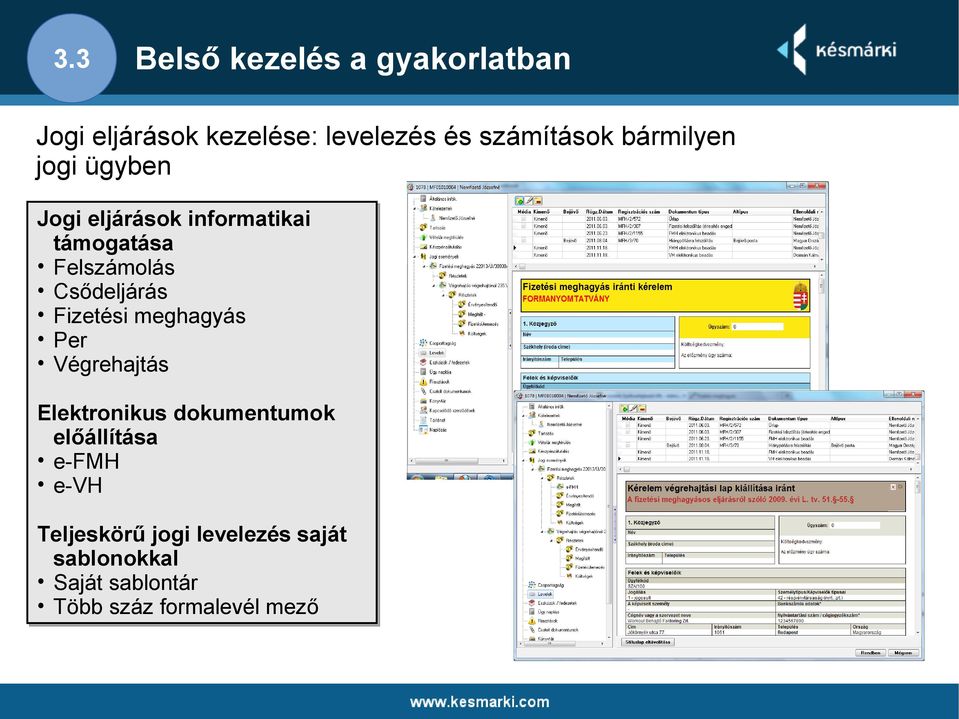 Végrehajtás Végrehajtás Elektronikus Elektronikus dokumentumok dokumentumok előállítása előállítása e-fmh e-fmh e-vh e-vh Teljeskörű