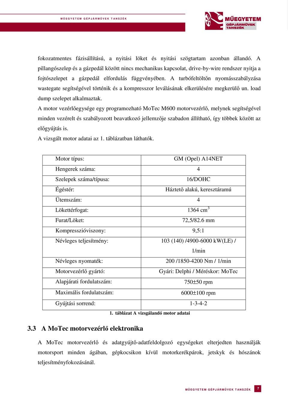 A turbófeltöltőn nyomásszabályzása wastegate segítségével történik és a kompresszor leválásának elkerülésére megkerülő un. load dump szelepet alkalmaztak.