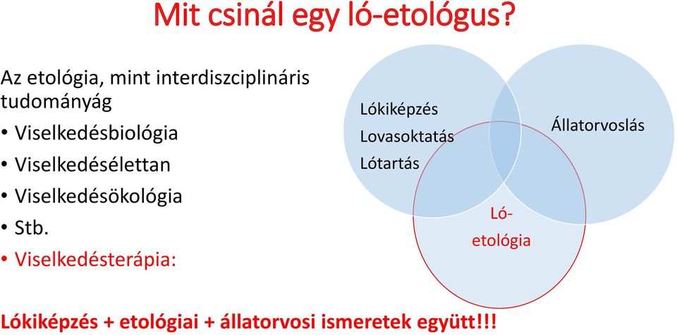 Viselkedésélettan Viselkedésökológia Stb.