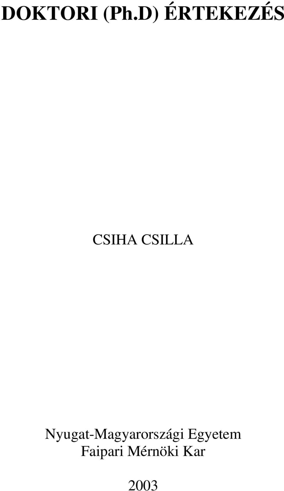 CSILLA