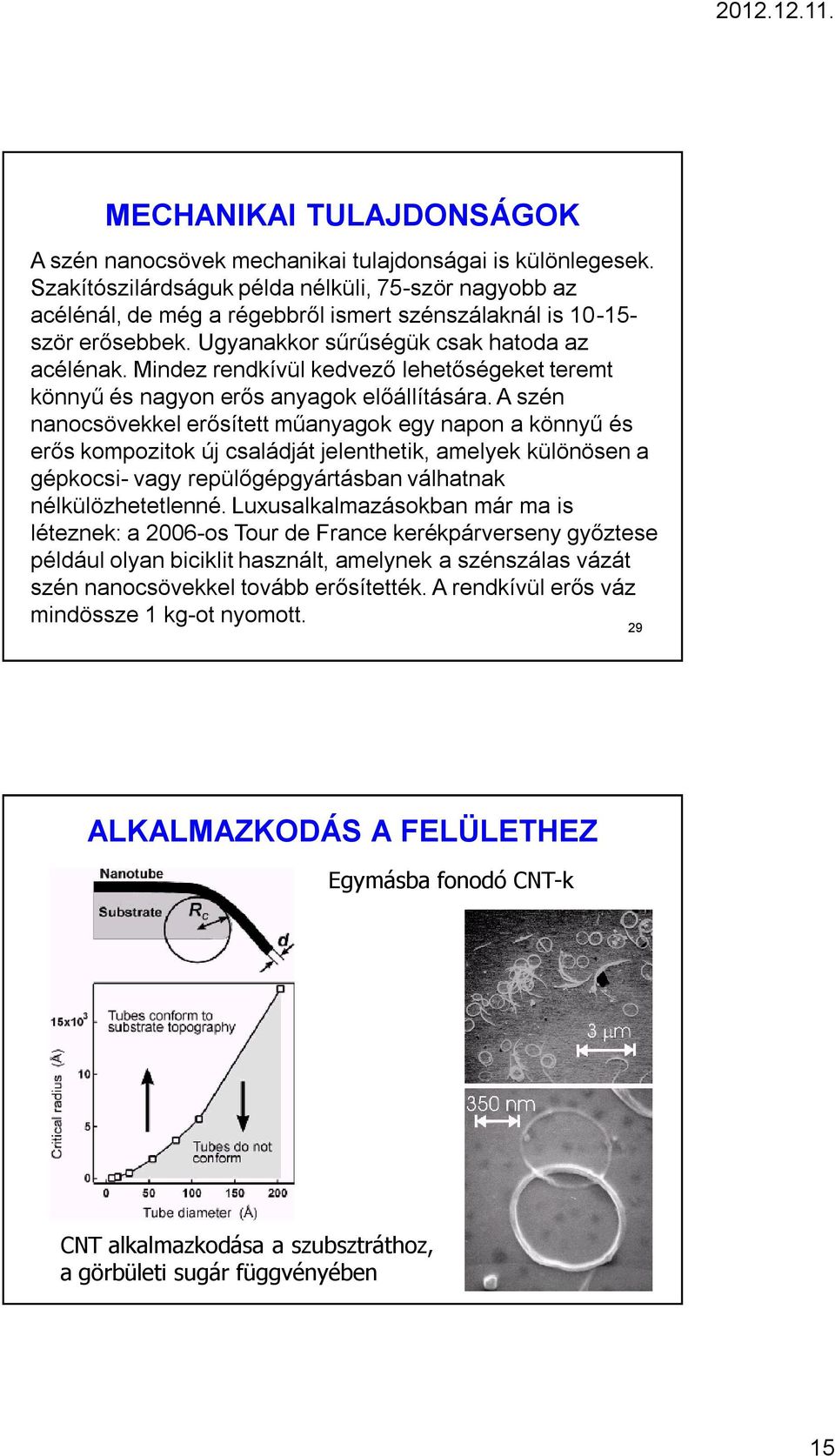 Mindez rendkívül kedvező lehetőségeket teremt könnyű és nagyon erős anyagok előállítására.