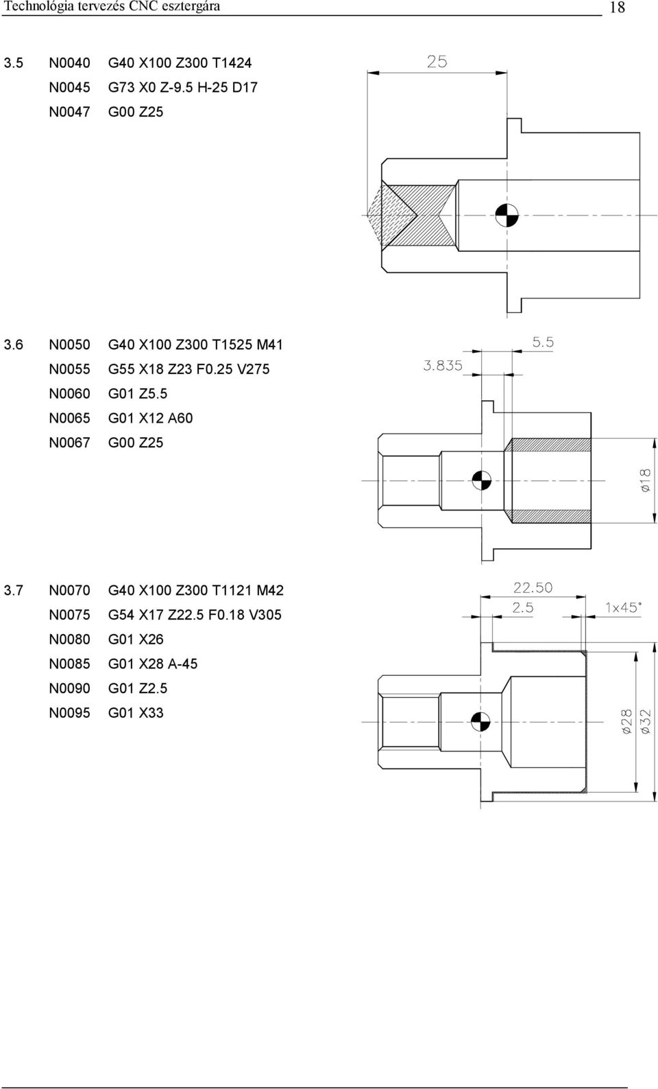 6 N0050 N0055 N0060 N0065 N0067 G40 X100 Z300 T1525 M41 G55 X18 Z23 F0.25 V275 G01 Z5.