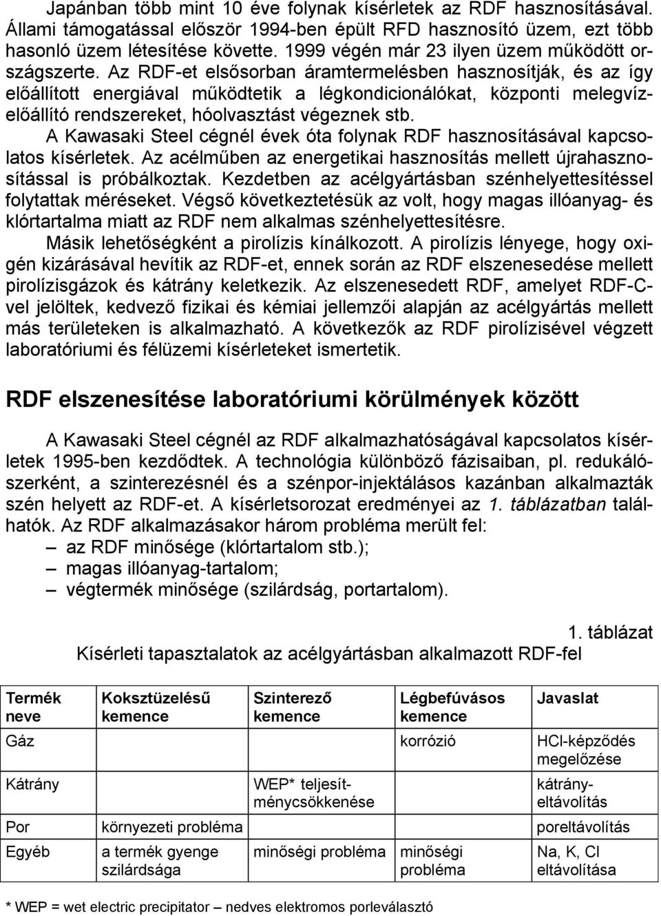 Az RDF-et elsősorban áramtermelésben hasznosítják, és az így előállított energiával működtetik a légkondicionálókat, központi melegvízelőállító rendszereket, hóolvasztást végeznek stb.