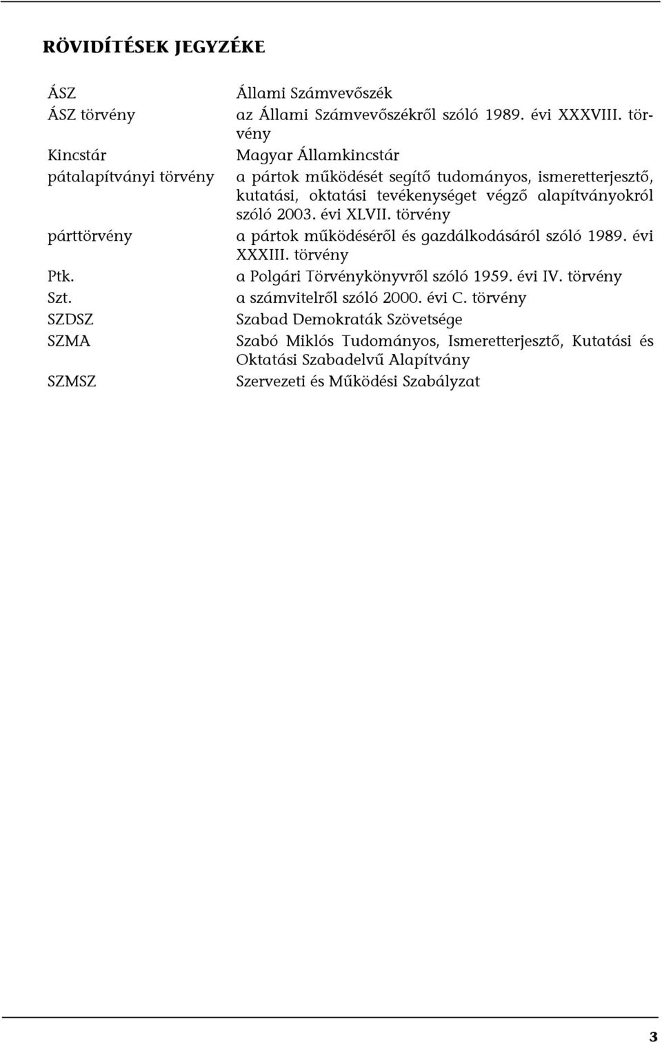 évi XLVII. törvény a pártok működéséről és gazdálkodásáról szóló 1989. évi XXXIII. törvény a Polgári Törvénykönyvről szóló 1959. évi IV.