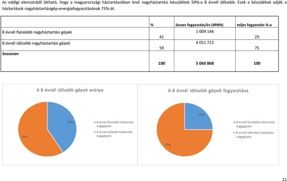 Ezek a készülékek adják a háztartások nagyháztartásigép-energiafogyasztásának 75%-át.