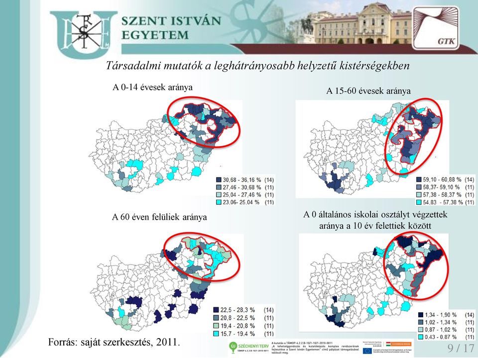 felüliek aránya A 0 általános iskolai osztályt végzettek