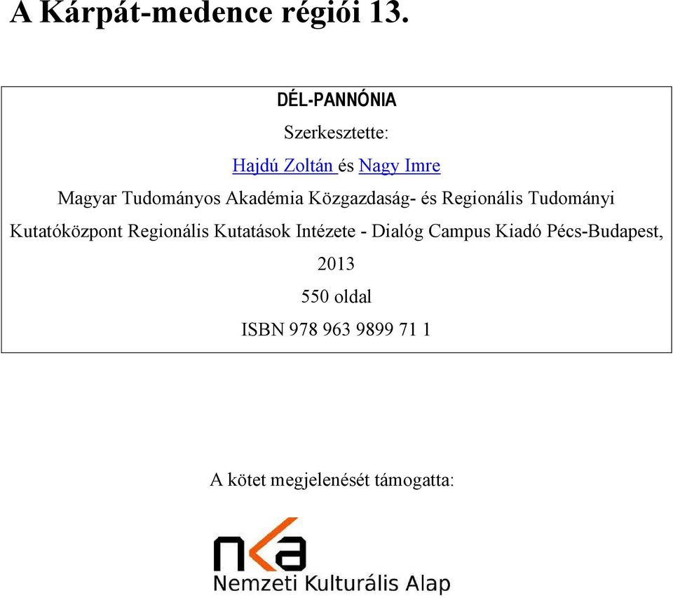 Akadémia Közgazdaság- és Regionális Tudományi Kutatóközpont Regionális