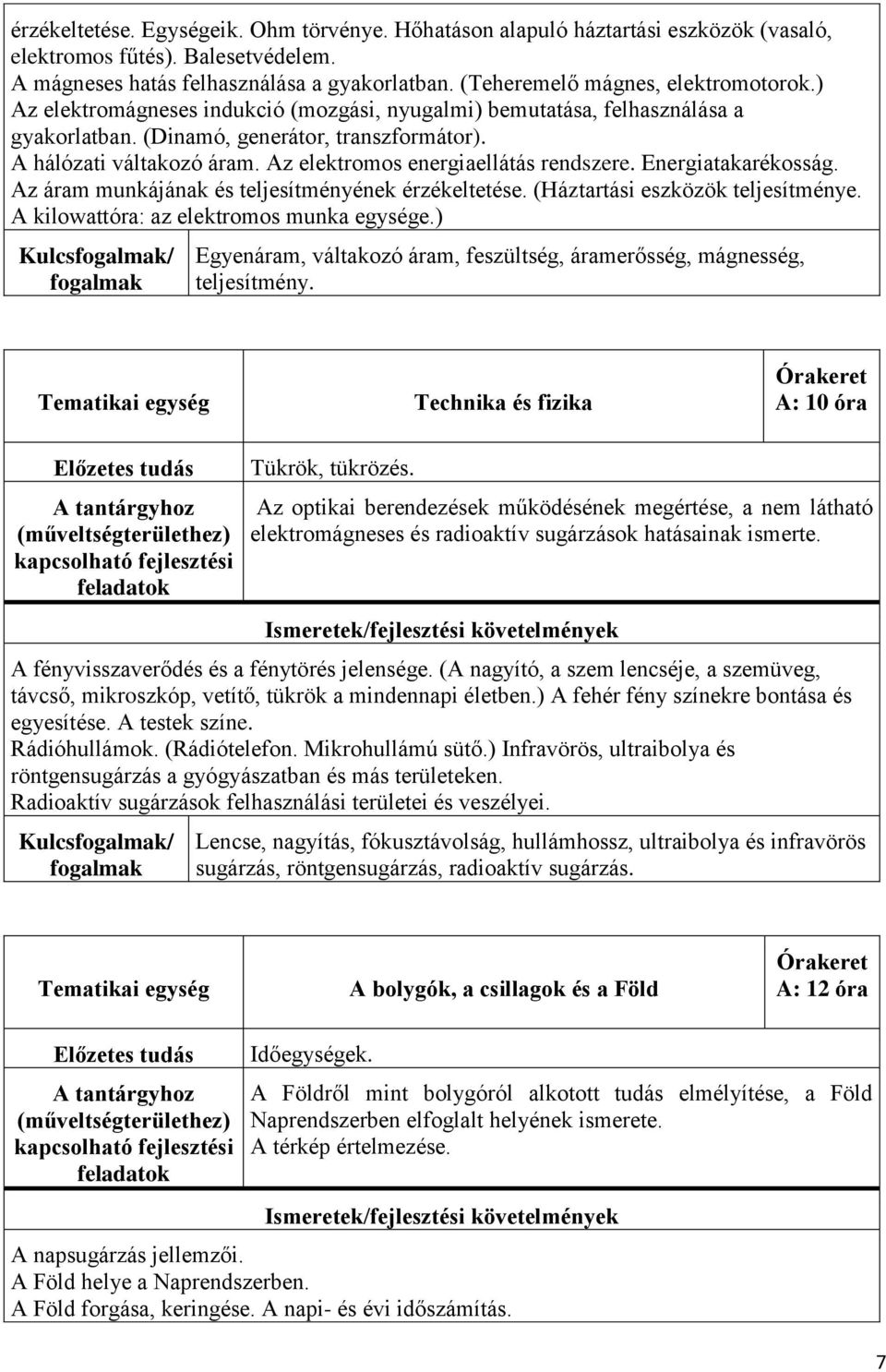 Az elektromos energiaellátás rendszere. Energiatakarékosság. Az áram munkájának és teljesítményének érzékeltetése. (Háztartási eszközök teljesítménye. A kilowattóra: az elektromos munka egysége.