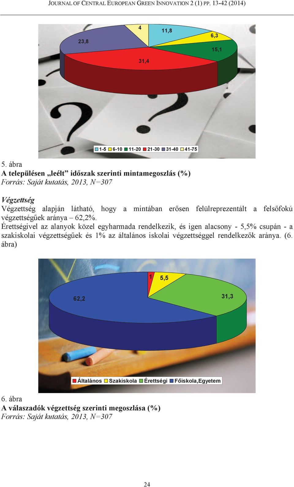 felülreprezentált a felsőfokú végzettségűek aránya 62,2%.