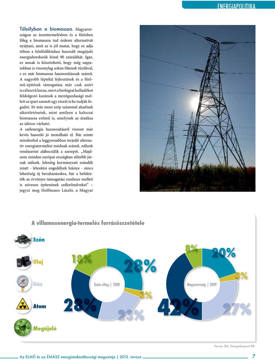 90 százalékát. Igaz, ez annak is köszönhető, hogy még napjainkban is viszonylag sokan fűtenek tűzifával, s ez már biomassza hasznosításnak számít.