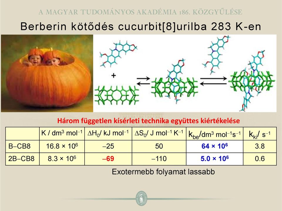 J mol 1 K 1 k be /dm 3 mol 1 s 1 k ki / s 1 B CB8 16.