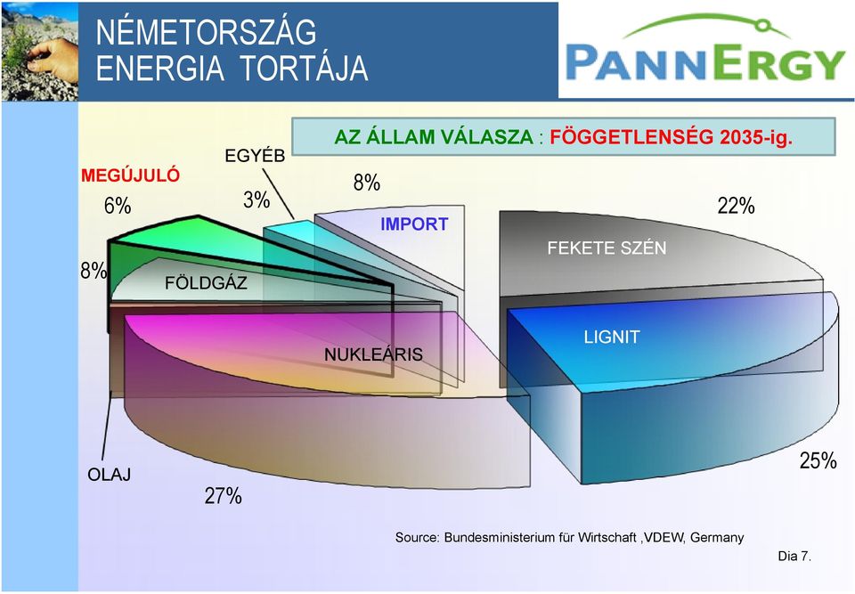 3% 6% 22% IMPORT FEKETE SZÉN 8% FÖLDGÁZ NUKLEÁRIS