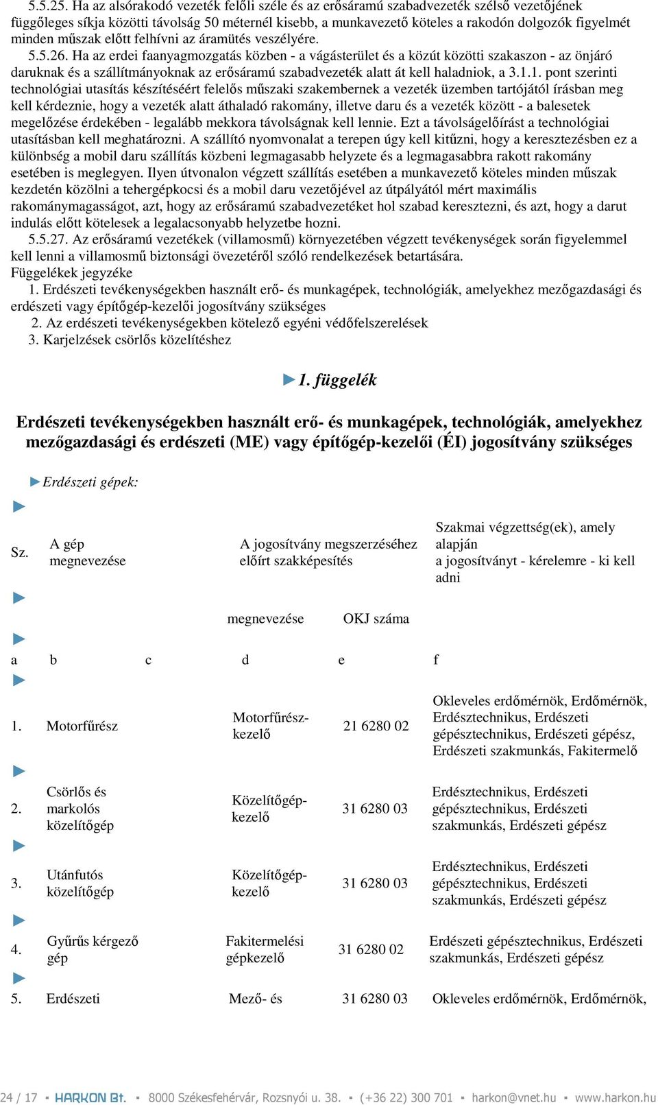 mőszak elıtt felhívni az áramütés veszélyére. 5.5.26.