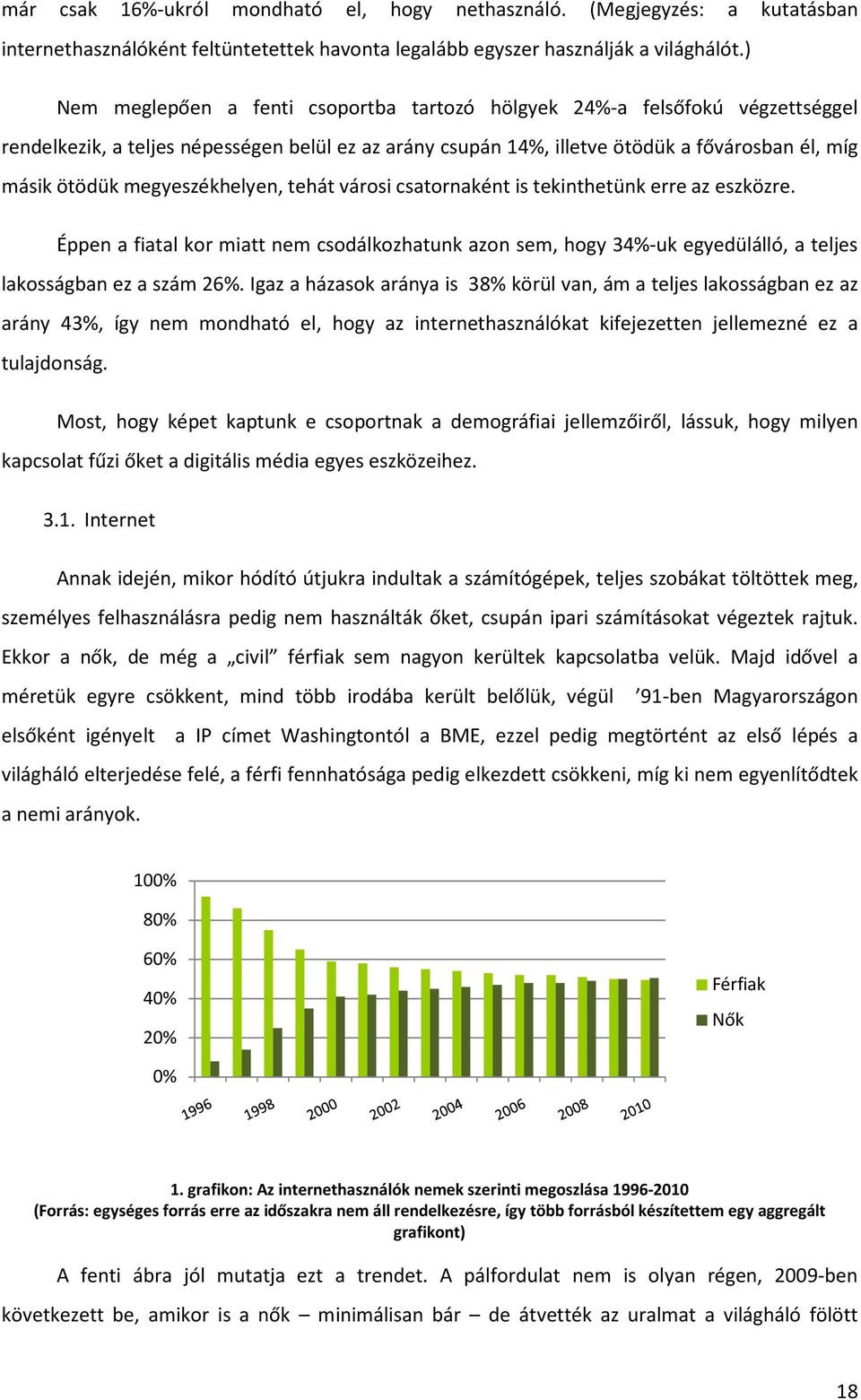 megyeszékhelyen, tehát városi csatornaként is tekinthetünk erre az eszközre. Éppen a fiatal kor miatt nem csodálkozhatunk azon sem, hogy 34%-uk egyedülálló, a teljes lakosságban ez a szám 26%.