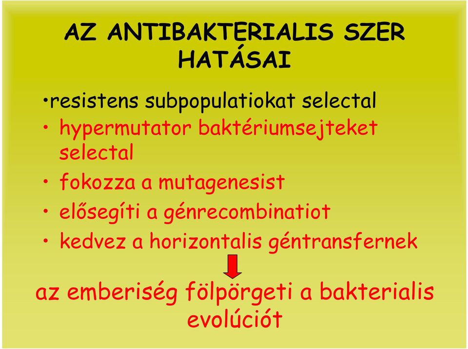 mutagenesist elısegíti a génrecombinatiot kedvez a