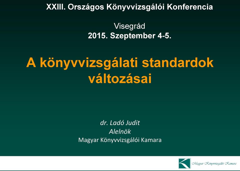 Visegrád 2015. Szeptember 4-5.