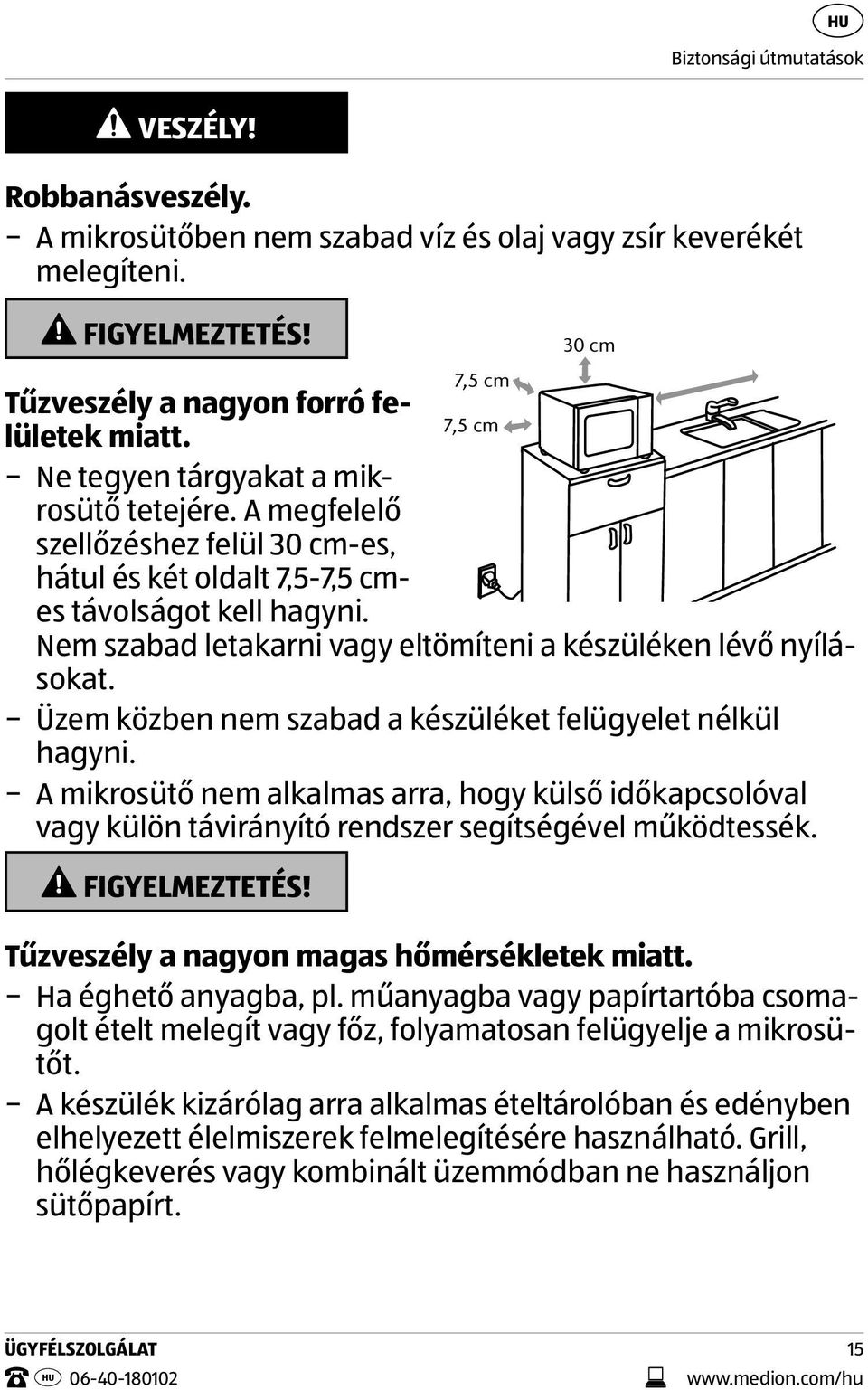 Nem szabad letakarni vagy eltömíteni a készüléken lévő nyílásokat. Üzem közben nem szabad a készüléket felügyelet nélkül hagyni.