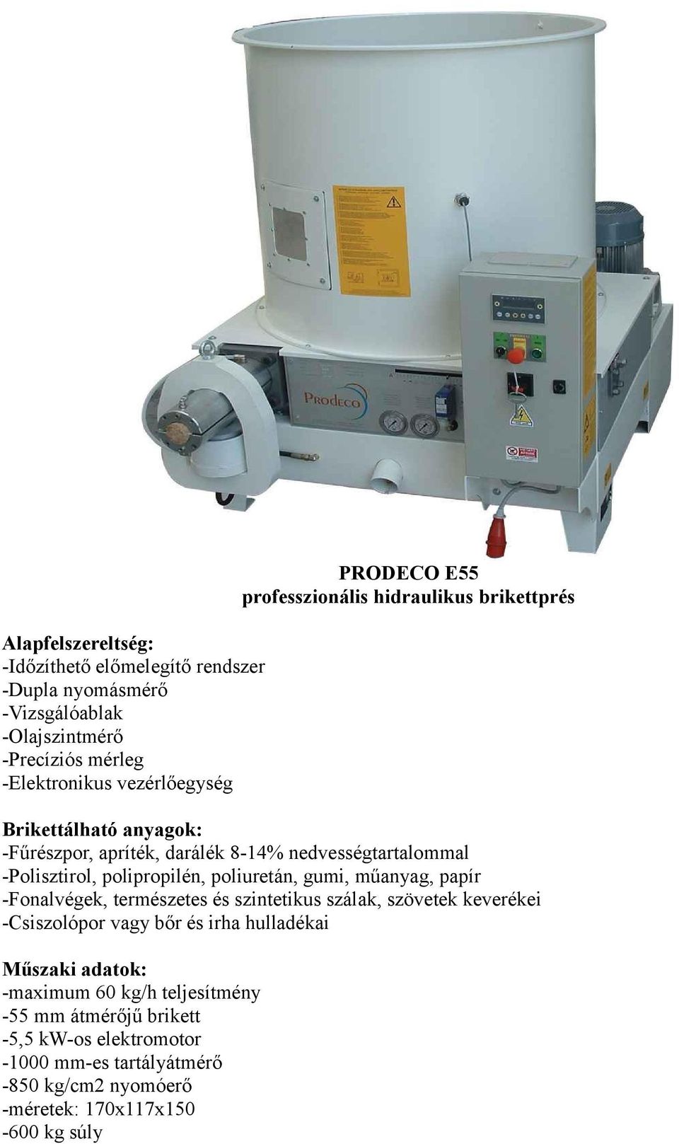 brikett -5,5 kw-os elektromotor