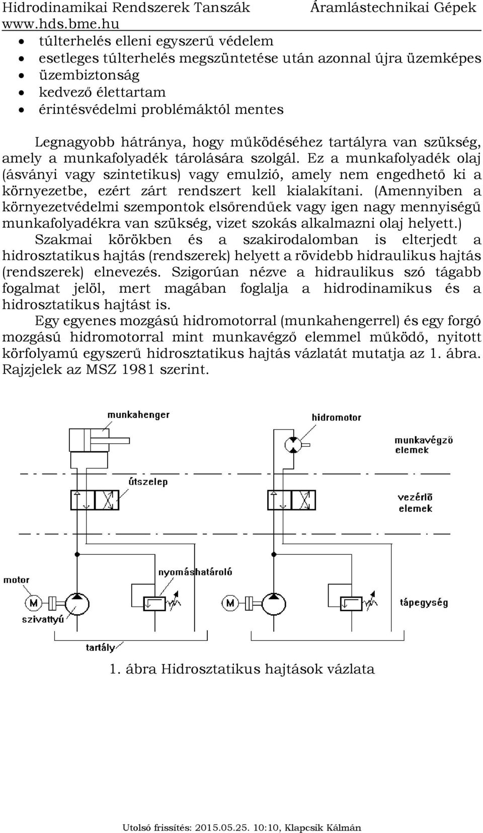 Ez a munkafolyadék olaj (ásványi vagy szintetikus) vagy emulzió, amely nem engedhető ki a környezetbe, ezért zárt rendszert kell kialakítani.