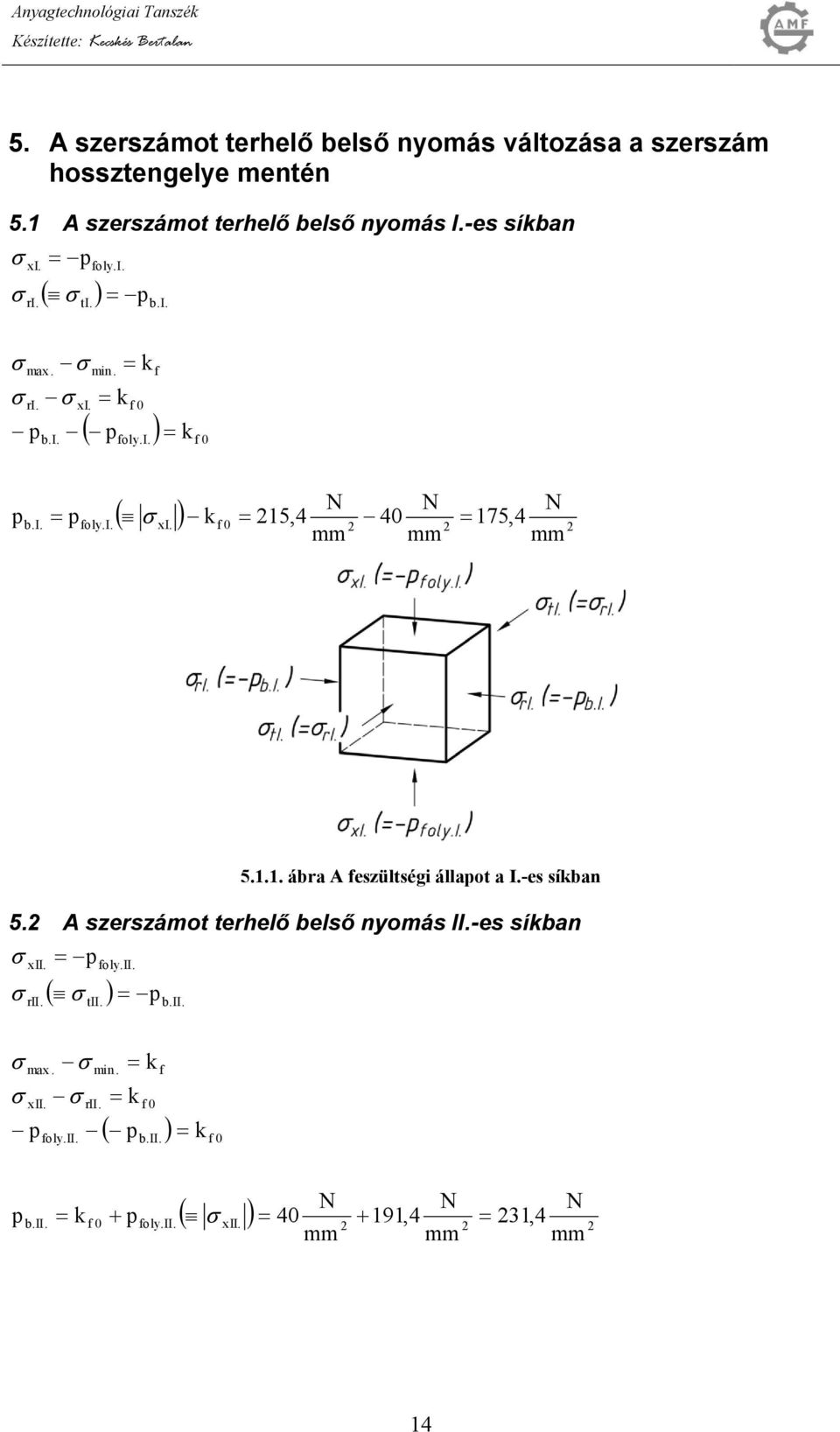 A szerszámot terhelő belső nyomás I.-es síban xi. ri. ti. foly.i. b.i. max. ri. b.i. b.i. xi. foly.i. foly.i. f xi.