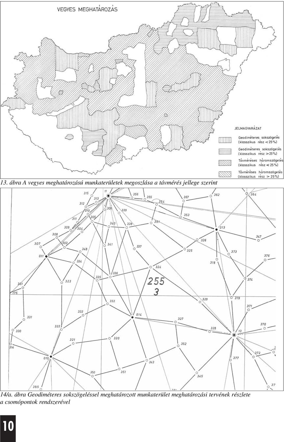 ábra Geodiméteres sokszögeléssel meghatározott