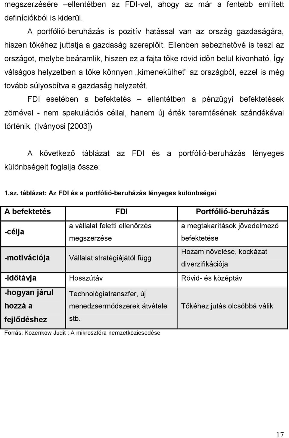 Ellenben sebezhetıvé is teszi az országot, melybe beáramlik, hiszen ez a fajta tıke rövid idın belül kivonható.