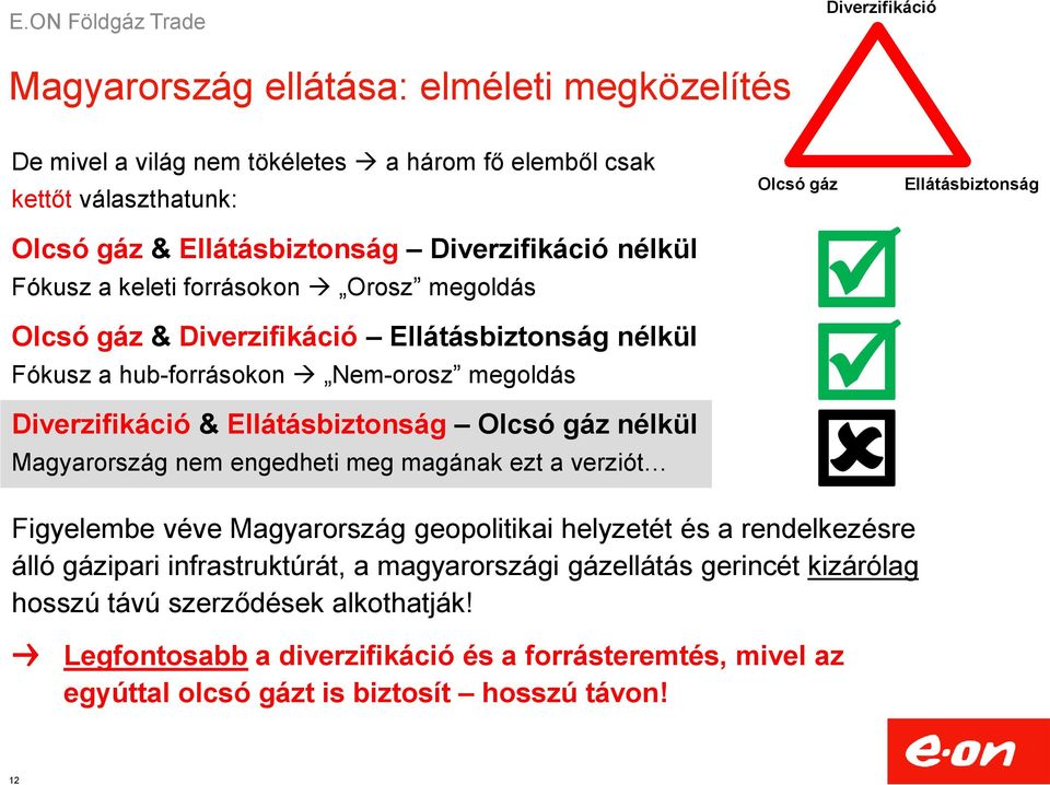 Diverzifikáció & Ellátásbiztonság Olcsó gáz nélkül Magyarország nem engedheti meg magának ezt a verziót Figyelembe véve Magyarország geopolitikai helyzetét és a rendelkezésre álló