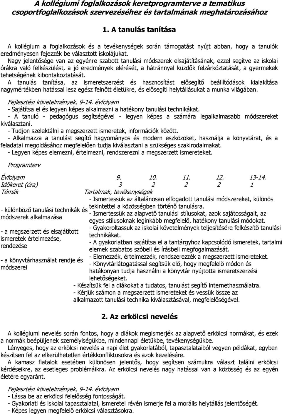 Nagy jelentősége van az egyénre szabott tanulási módszerek elsajátításának, ezzel segítve az iskolai órákra való felkészülést, a jó eredmények elérését, a hátránnyal küzdők felzárkóztatását, a