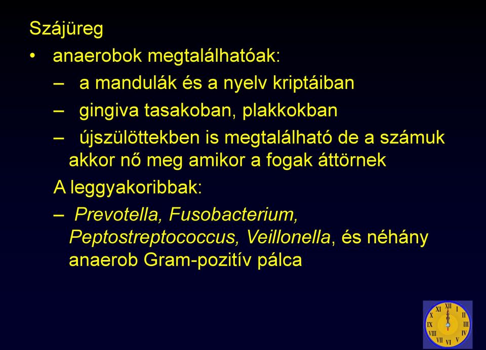 akkor nő meg amikor a fogak áttörnek A leggyakoribbak: Prevotella,