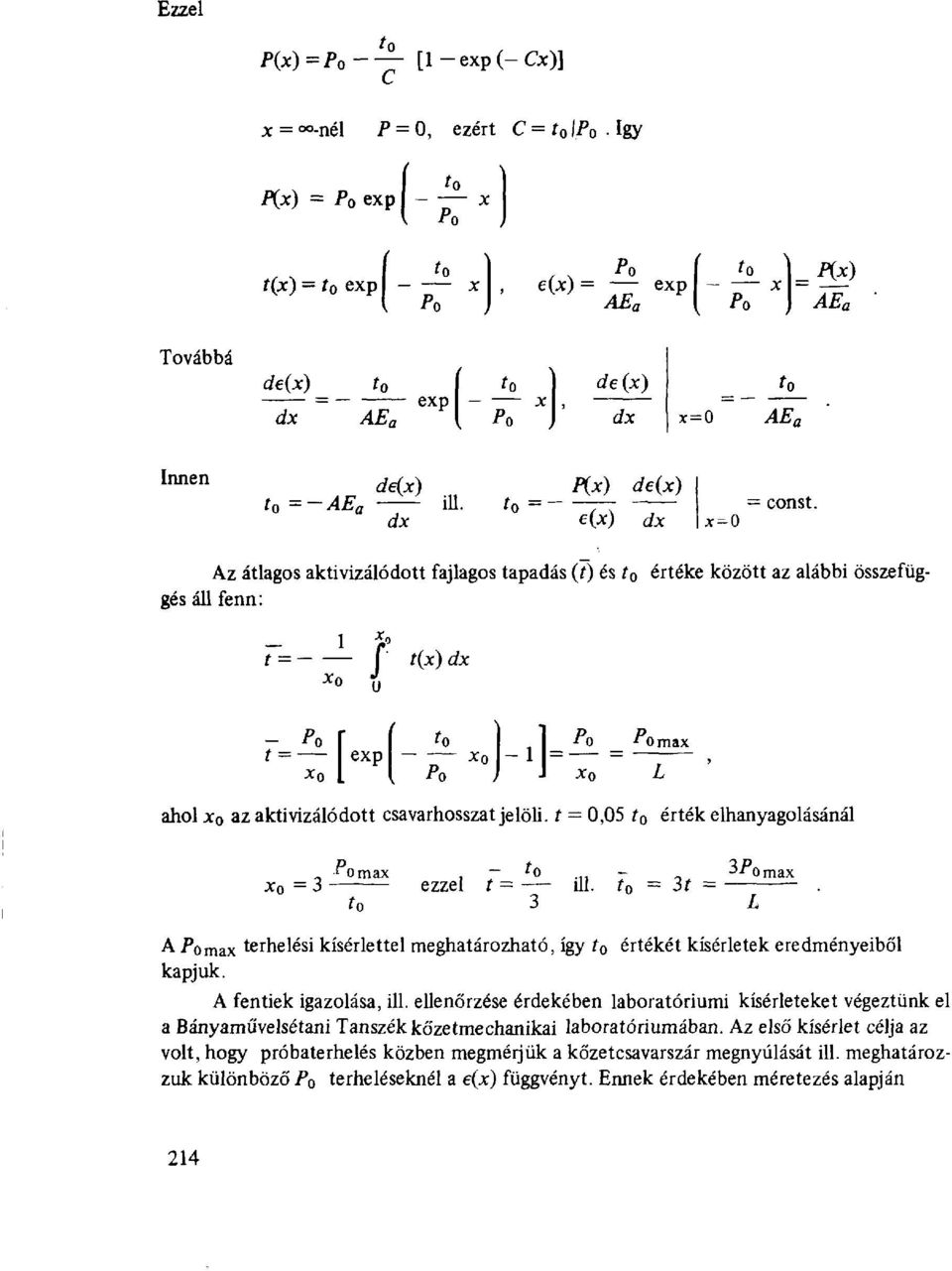 ío = - P(x) e(x) de(x) dx x = 0 - const.