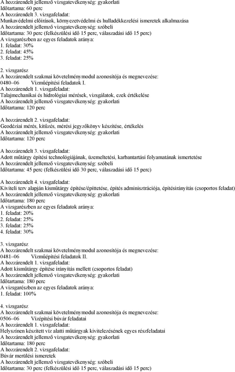 válaszadási idő 15 perc) A vizsgarészben az egyes feladatok aránya: 1. feladat: 30% 2. feladat: 45% 3. feladat: 25% 2.