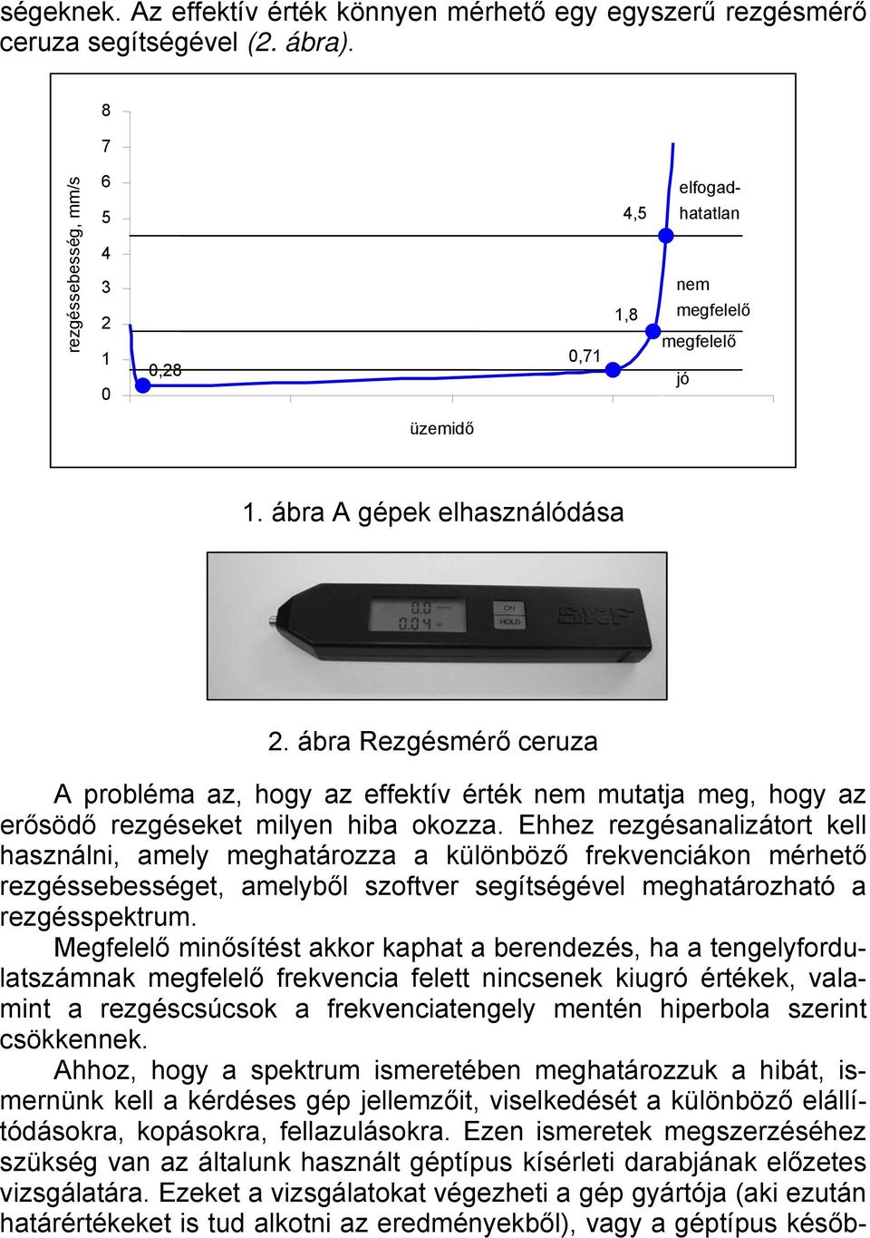 Ehhez rezgésanalizátort kell használni, amely meghatározza a különböző rekvenciákon mérhető rezgéssebességet, amelyből szotver segítségével meghatározható a rezgésspektrum.