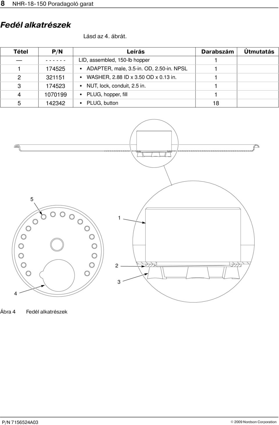 hopper 7455 ADAPTER, male,.5-in. OD,.50-in. NPSL 5 WASHER,.88 ID x.