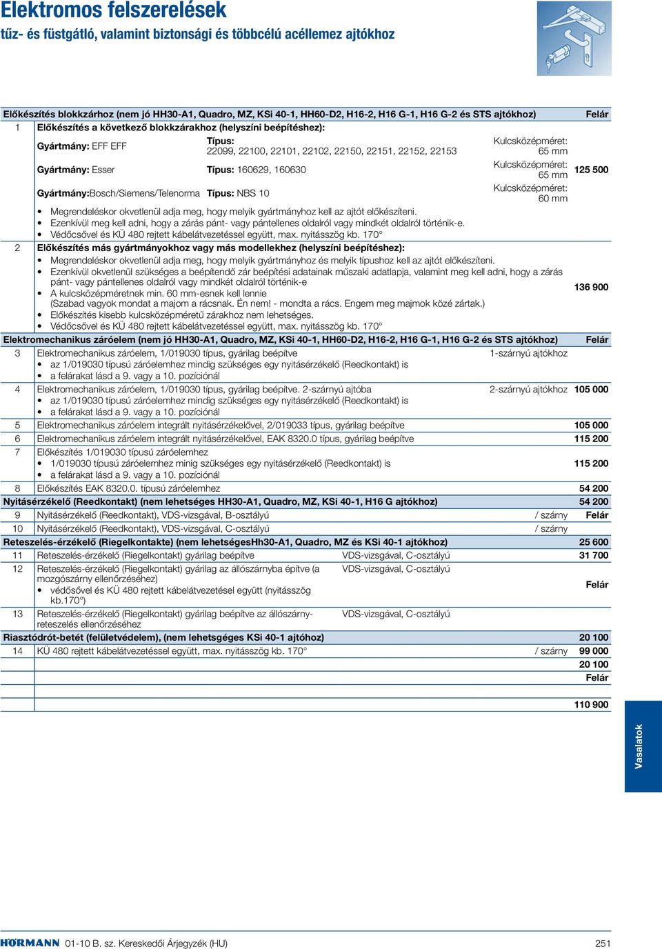 2200, 220, 2202, 2250, 225, 2252, 2253 Kulcsközépméret: 65 mm Kulcsközépméret: 65 mm Kulcsközépméret: 60 mm 25 500 Megrendeléskor okvetlenül adja meg, hogy melyik gyártmányhoz kell az ajtót