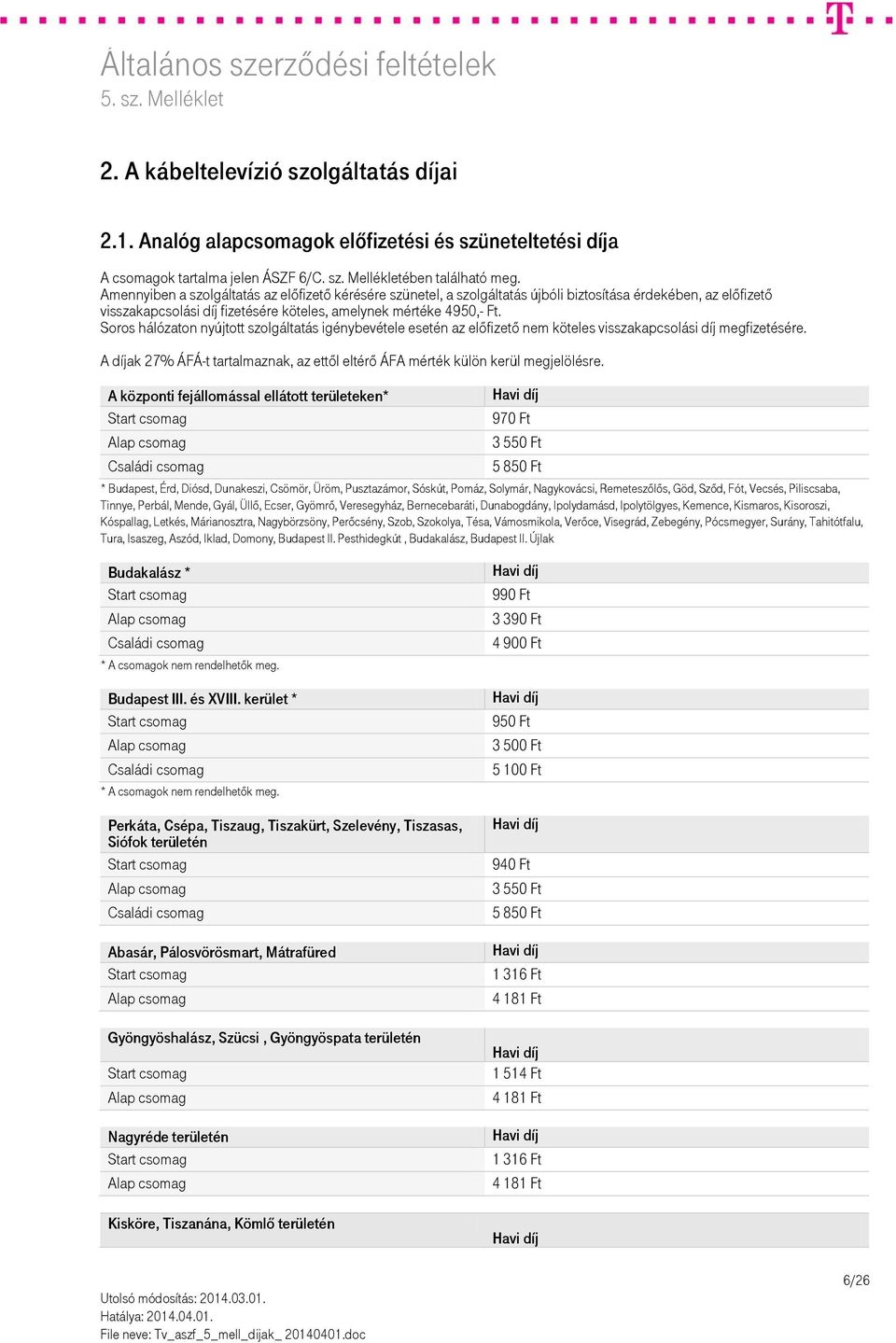 Soros hálózaton nyújtott szolgáltatás igénybevétele esetén az előfizető nem köteles visszakapcsolási díj megfizetésére.