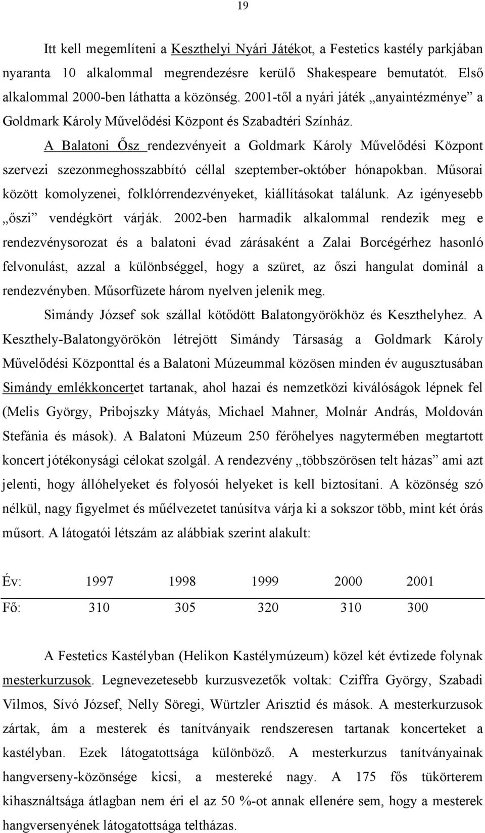 A Balatoni İsz rendezvényeit a Goldmark Károly Mővelıdési Központ szervezi szezonmeghosszabbító céllal szeptember-október hónapokban.