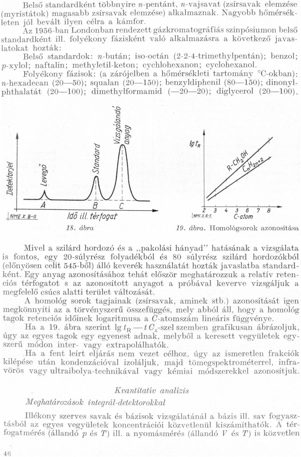 methyletil-keton; cychlohexnon; cyclohexnol Folyékony fázisok: ( zárójelben hőmérsékleti trtomány oc-okbn): n-hexdecn (20-50); squln (20_150); benzyldiphenil (80-150); dinonylphthltát (20-100);