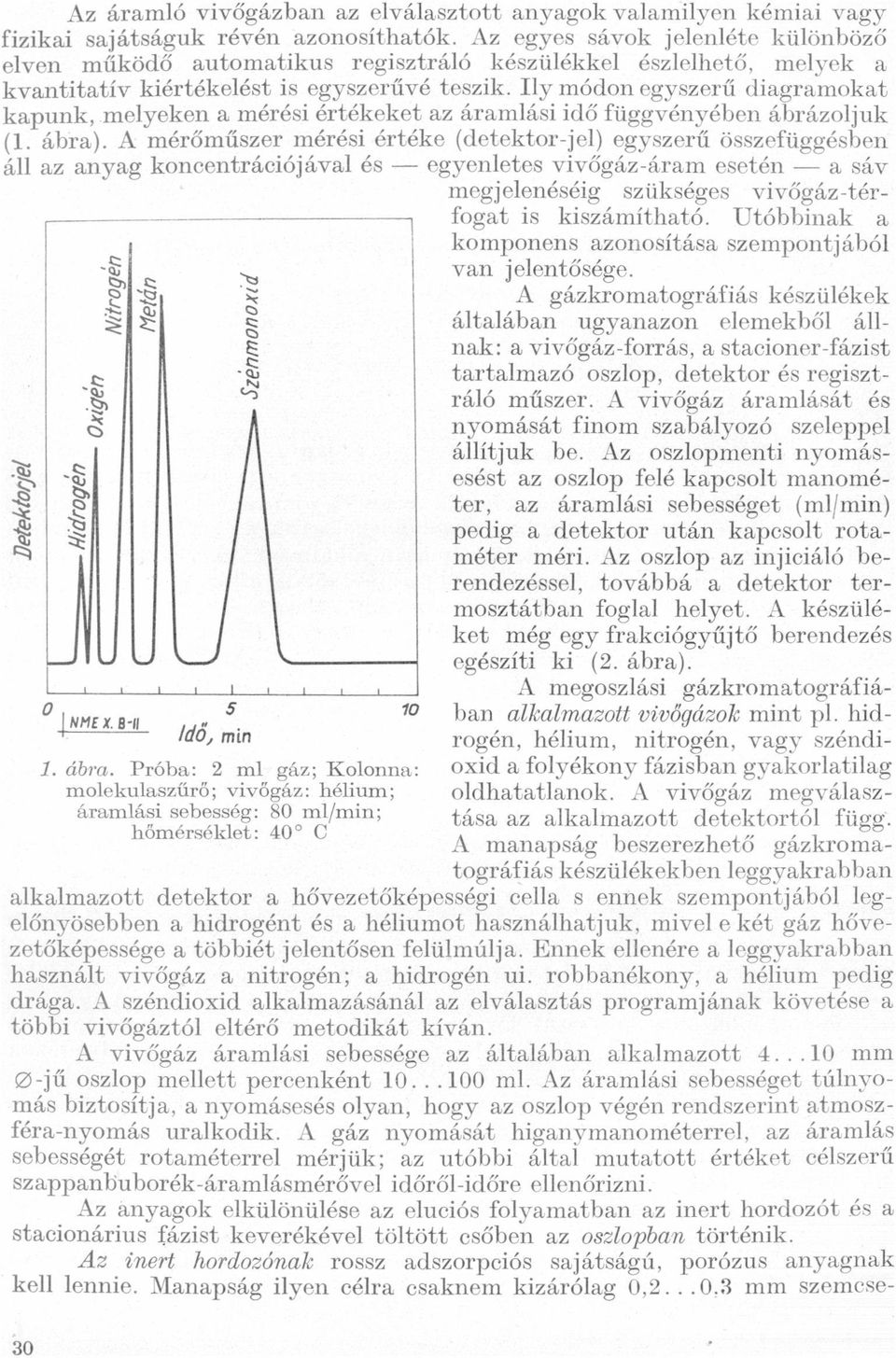 (detektor-jel) egyszerű Összefüggésben _ áll z nyg koncentrációjávl és egyenletes vivőgáz-árm esetén sáv megjelenéséig szükséges vivőgáz-térfogt is kiszámíthtó Utóbbink Nitrogén Netán Oxzgen